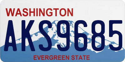 WA license plate AKS9685