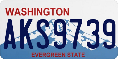 WA license plate AKS9739