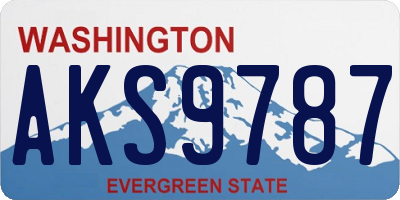 WA license plate AKS9787