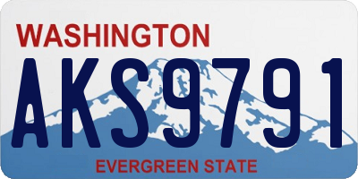 WA license plate AKS9791