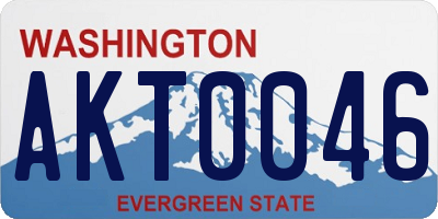 WA license plate AKT0046