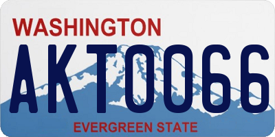 WA license plate AKT0066