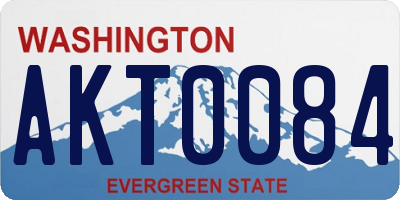 WA license plate AKT0084