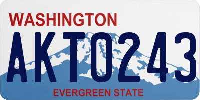 WA license plate AKT0243