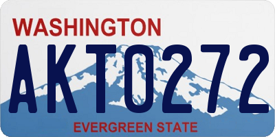 WA license plate AKT0272