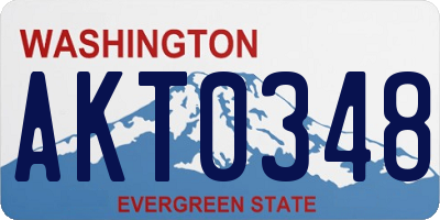 WA license plate AKT0348