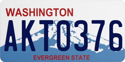 WA license plate AKT0376