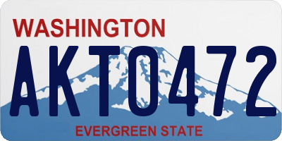 WA license plate AKT0472