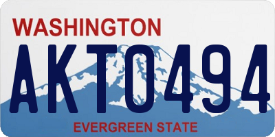 WA license plate AKT0494