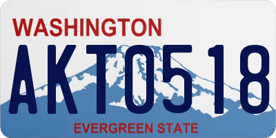 WA license plate AKT0518