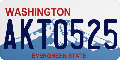 WA license plate AKT0525