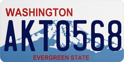 WA license plate AKT0568