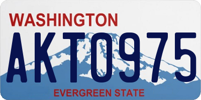 WA license plate AKT0975