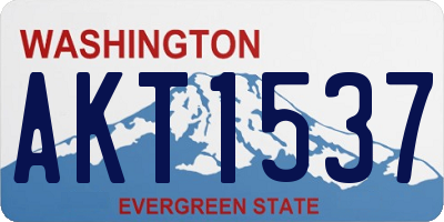 WA license plate AKT1537
