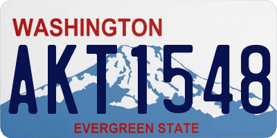 WA license plate AKT1548