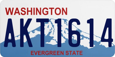 WA license plate AKT1614