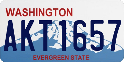 WA license plate AKT1657