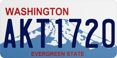 WA license plate AKT1720