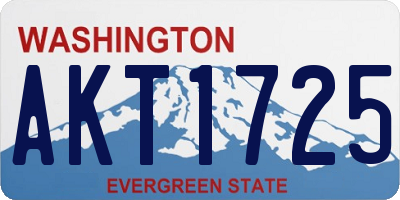 WA license plate AKT1725
