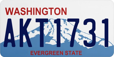 WA license plate AKT1731