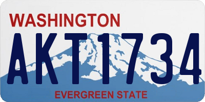 WA license plate AKT1734
