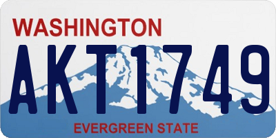WA license plate AKT1749