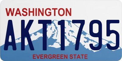 WA license plate AKT1795