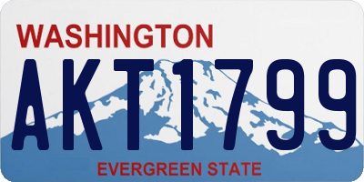 WA license plate AKT1799