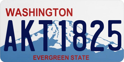 WA license plate AKT1825