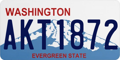 WA license plate AKT1872
