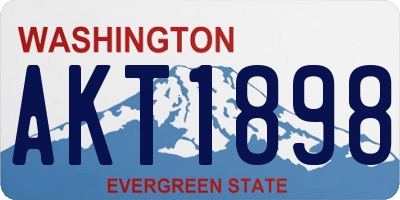 WA license plate AKT1898