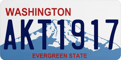 WA license plate AKT1917