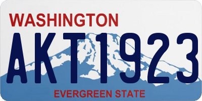 WA license plate AKT1923