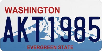 WA license plate AKT1985