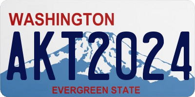WA license plate AKT2024