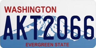 WA license plate AKT2066