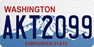 WA license plate AKT2099