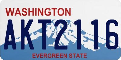 WA license plate AKT2116