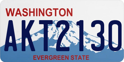 WA license plate AKT2130