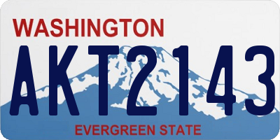 WA license plate AKT2143