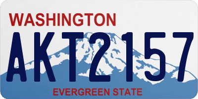 WA license plate AKT2157