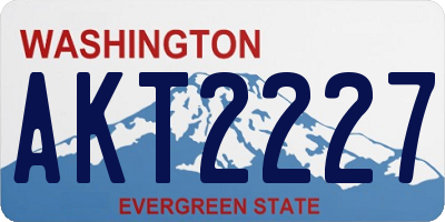 WA license plate AKT2227