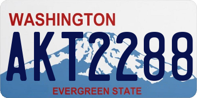 WA license plate AKT2288