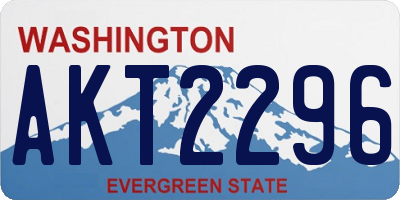 WA license plate AKT2296