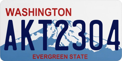 WA license plate AKT2304