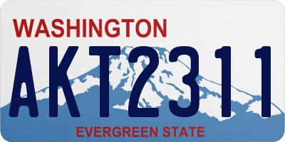 WA license plate AKT2311