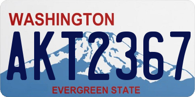 WA license plate AKT2367