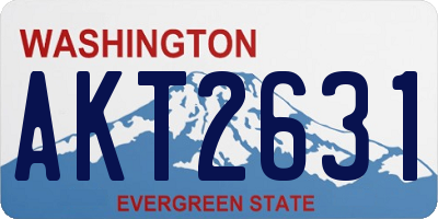 WA license plate AKT2631
