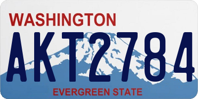 WA license plate AKT2784
