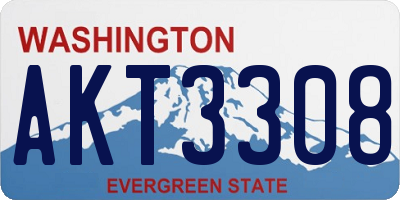WA license plate AKT3308